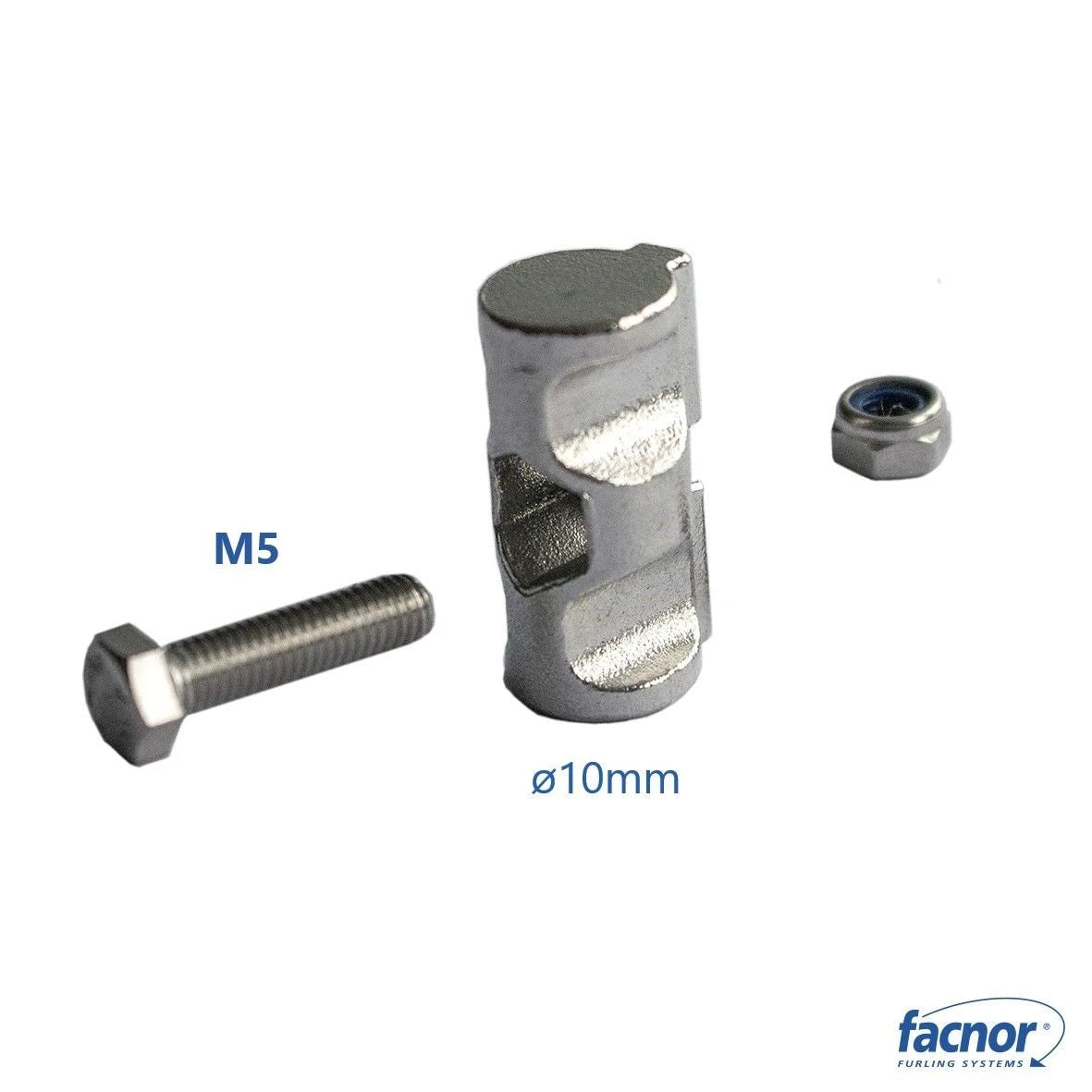 Fixing track kit (ø10mm stainless steel slug  + M5 screw + safety nut)