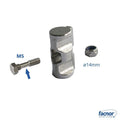 Fixing track kit (ø14mm stainless steel slug  + partially threaded M5 screw + safety nut)