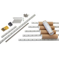 Complete set of RCB 22 tracks with connectors and fastenings - Length 12850 mm. For Seldén E- and D-sections and other brands