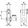 Double Jaw Toggle for ø8 mm wire application