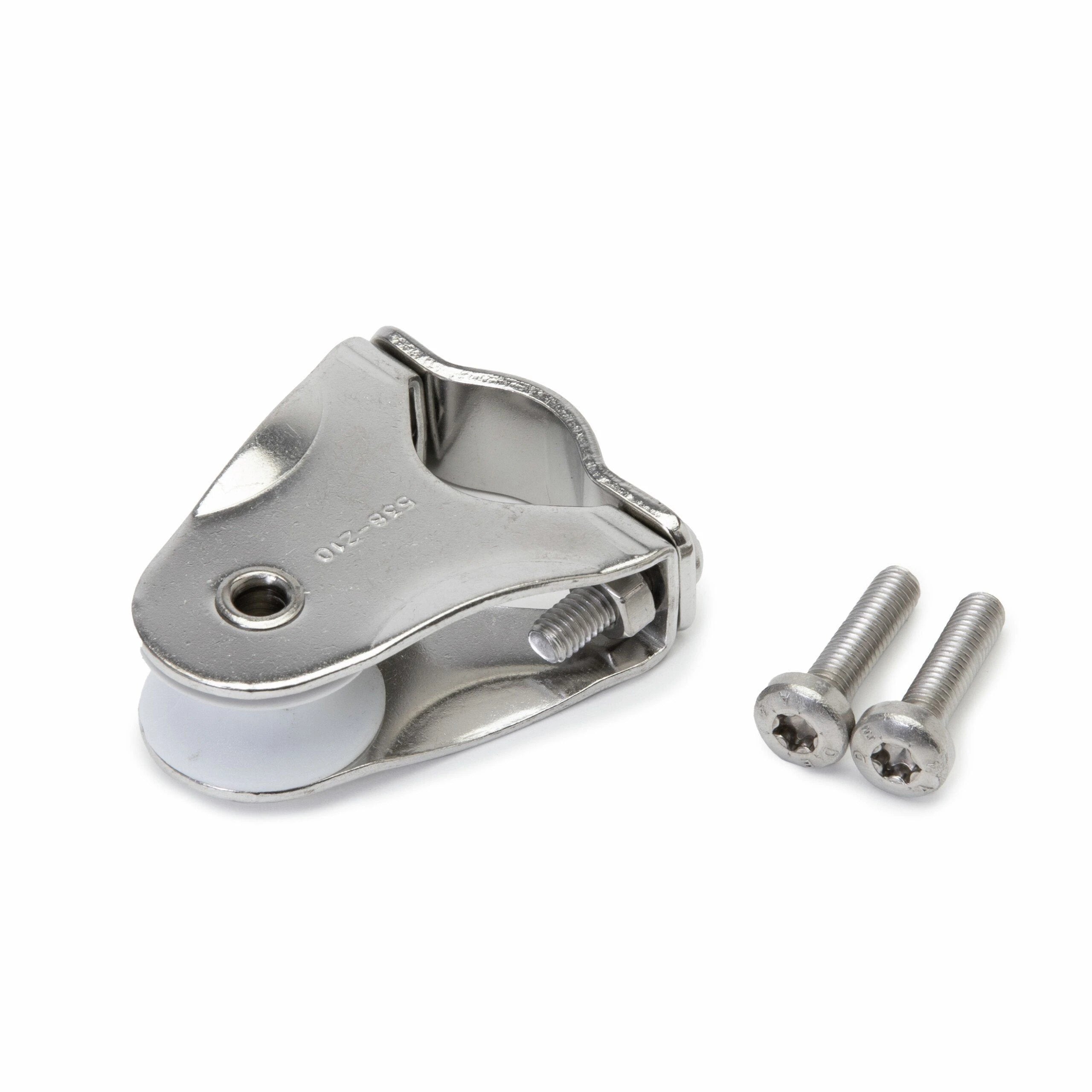 Stanchion block for jib furling control line, For ø25 and ø30 mm stanchions