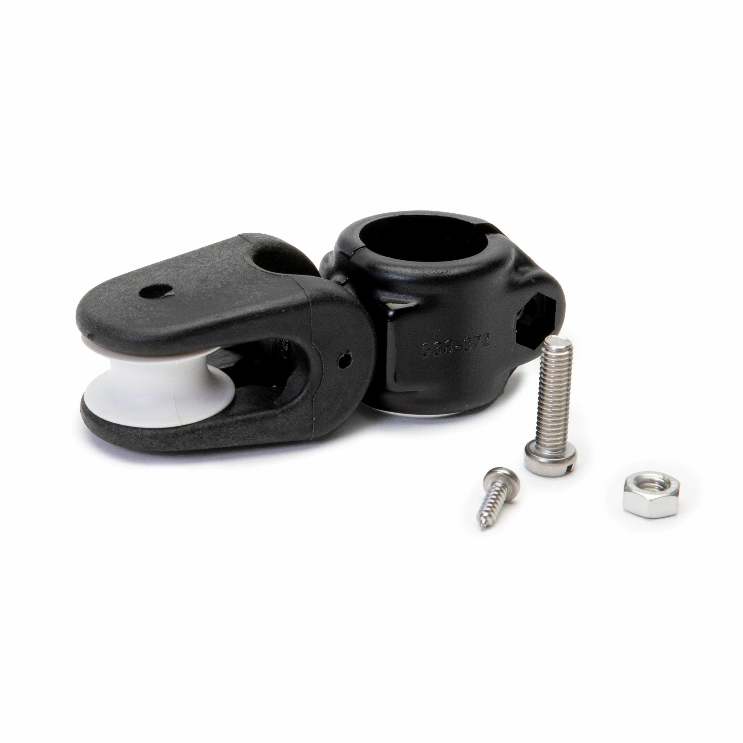 Polyamide Stanchion block for jib furling control line, For ø25 mm stanchions