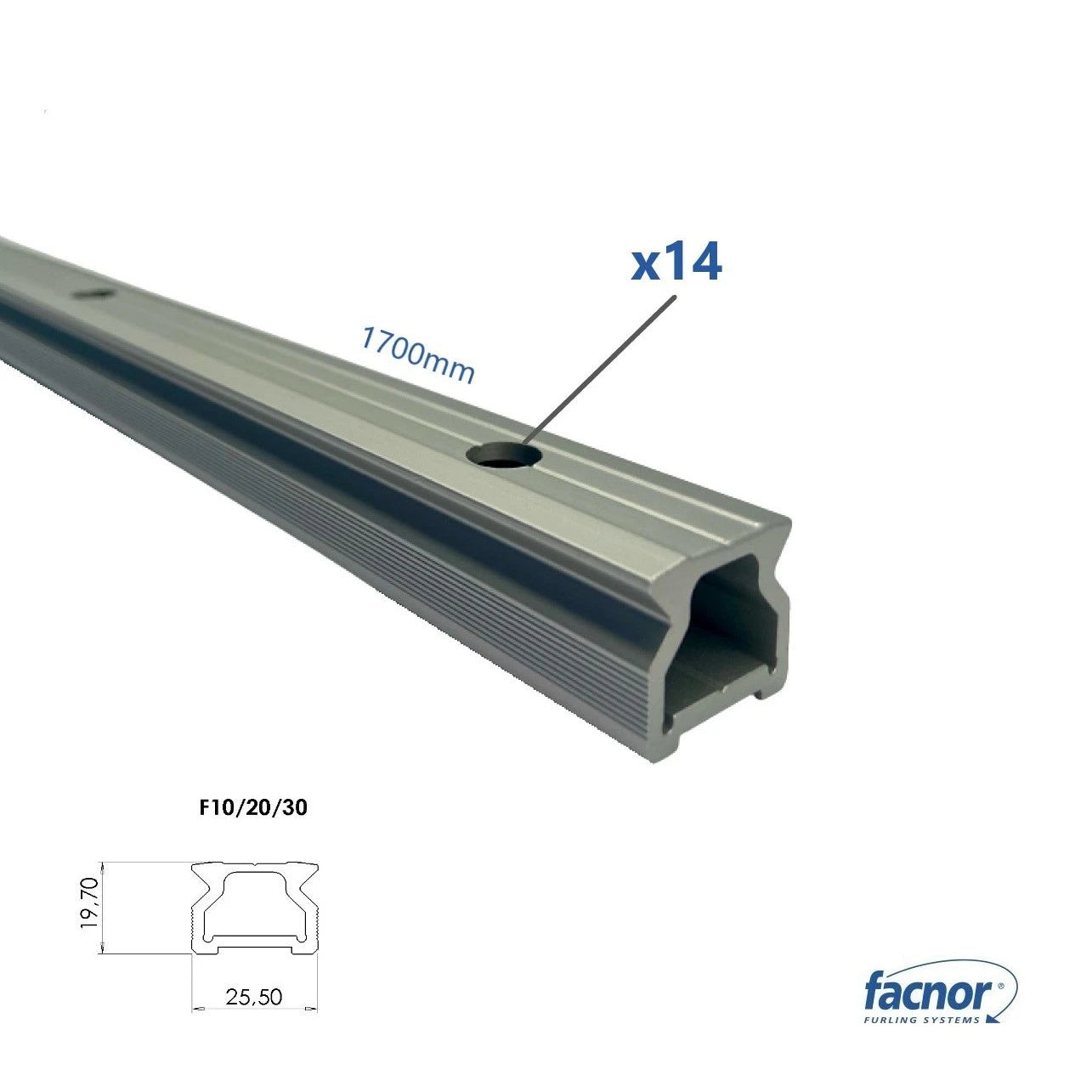 54010000000 — Facnor Travarskena 25x20 F10/20/30 — Mast och Rigg - Reservdelar Facnor