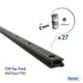 Top track 2M F30 FACSLIDE+ (double drilling) with round Ø10mm slugs