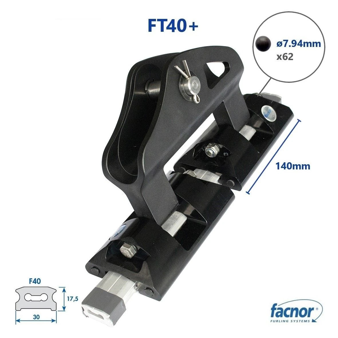 Headboard car FT40+ (Ø7.94mm torlon® ball bearing)