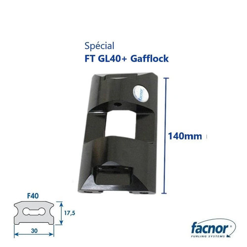 Car FT GL40+ specific gafflock (lenght 140mm) fitted with 62 Torlon® balls (pin not included)