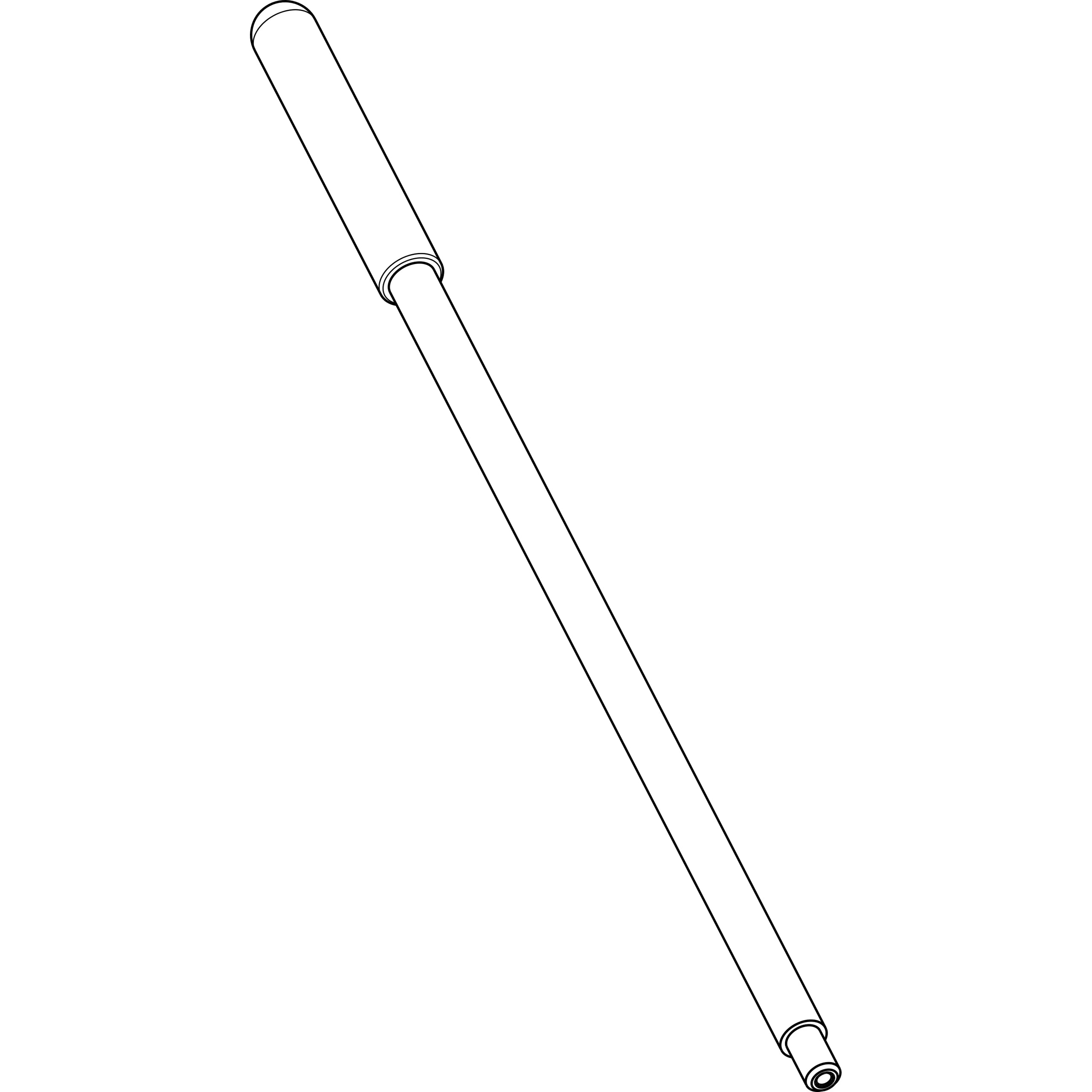 Stainless handle for Seldén Hydraulic Control Panel, ø16/20 x 500 mm