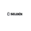 130 mm Seldén label, black logotype on silver background
