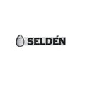 160 mm Seldén label, black logotype on silver background.