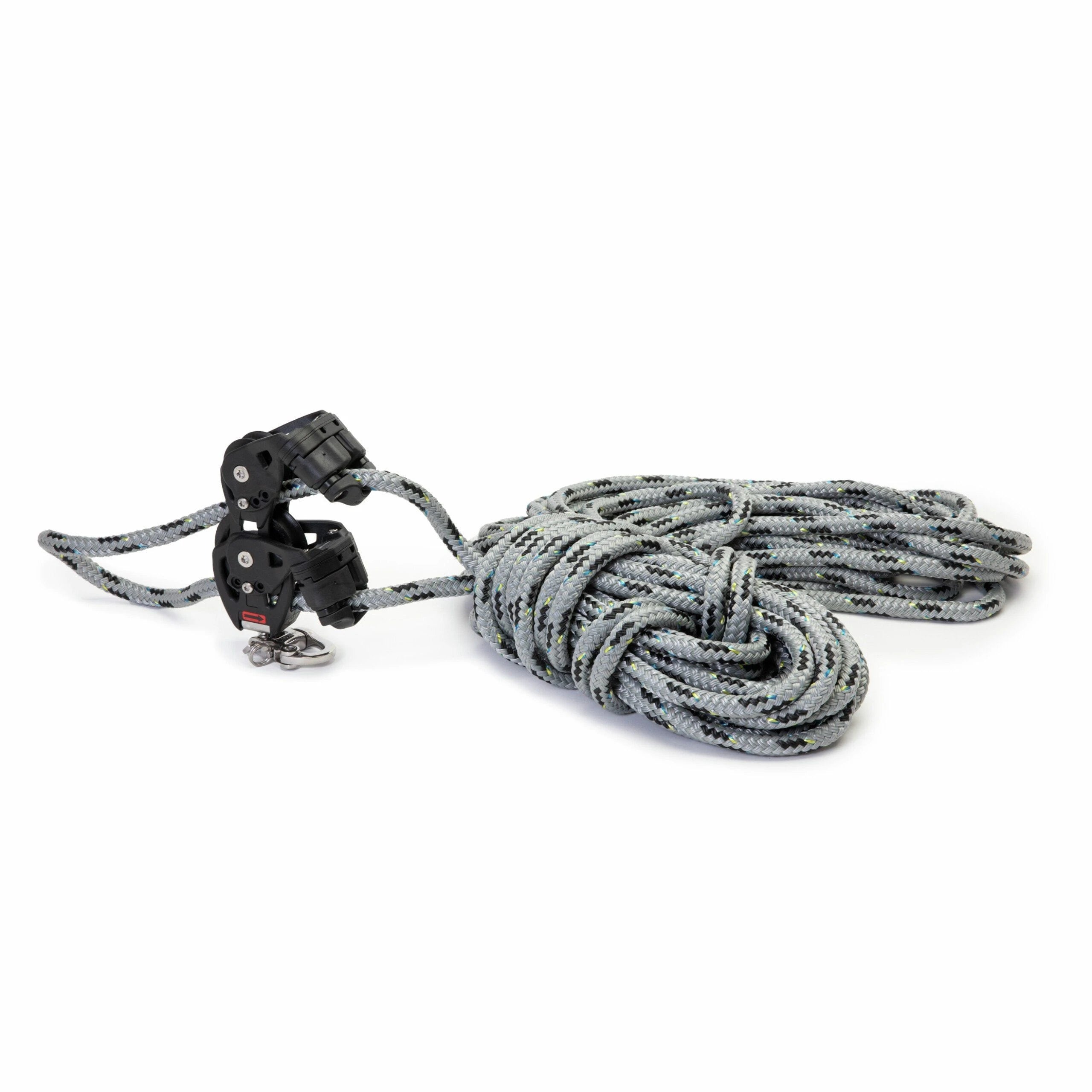 Twin-Cam block with Endless furling line, ø8 mm / 2x12000 mm, 16 plait Polyester, Grey/Black, CX10, CX15, GX7.5, GX10
