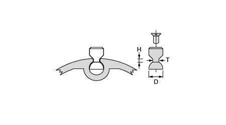 Antal HS24 Slug For Track 10mm H02,5 T03,7 For Round Groove + M6x12 Screw