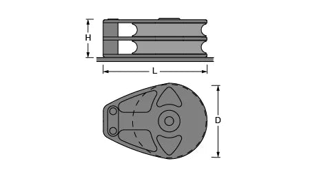 Antal 180mm Foot Block Deck Block Double