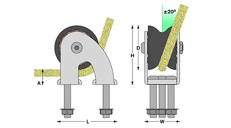 Antal Tulip Vertical Foot Deck Block 70mm
