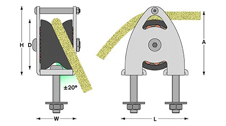 Antal Tulip Vertical Foot Deck Block Top 70mm