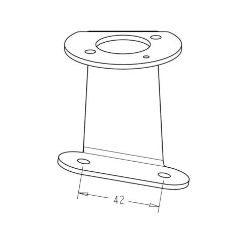 NNL-MB-10 — Norby Marine Lutande fäste 10gr — Nav & El - Lanternor däck