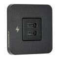 SS-SC-TILE-20 — Scanstrut TILE 20 - 2 x USB-C Indoor Charging Socket 12/24V Black — Nav & El - Kontakter