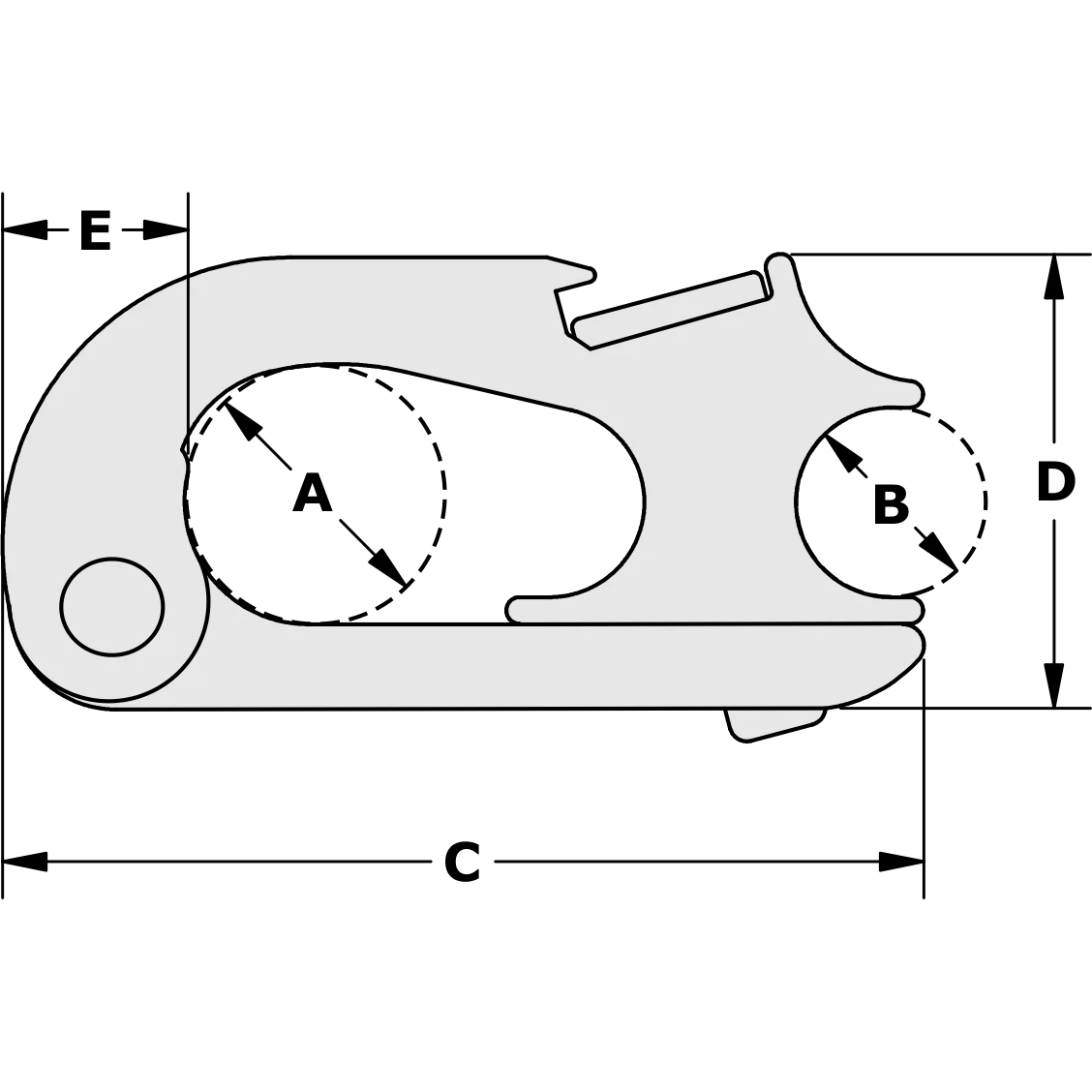 TY1308 — Tylaska Tylaska J8-Lock Shackle — Tågvirke - Schacklar