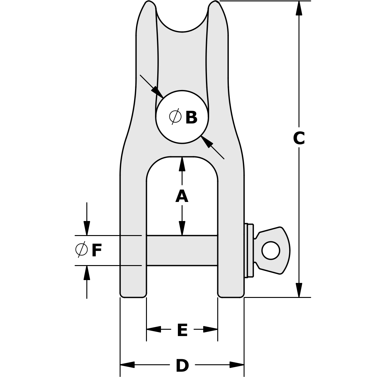 TY1412 — Tylaska Tylaska H12 Halyard Shackle — Tågvirke - Schacklar