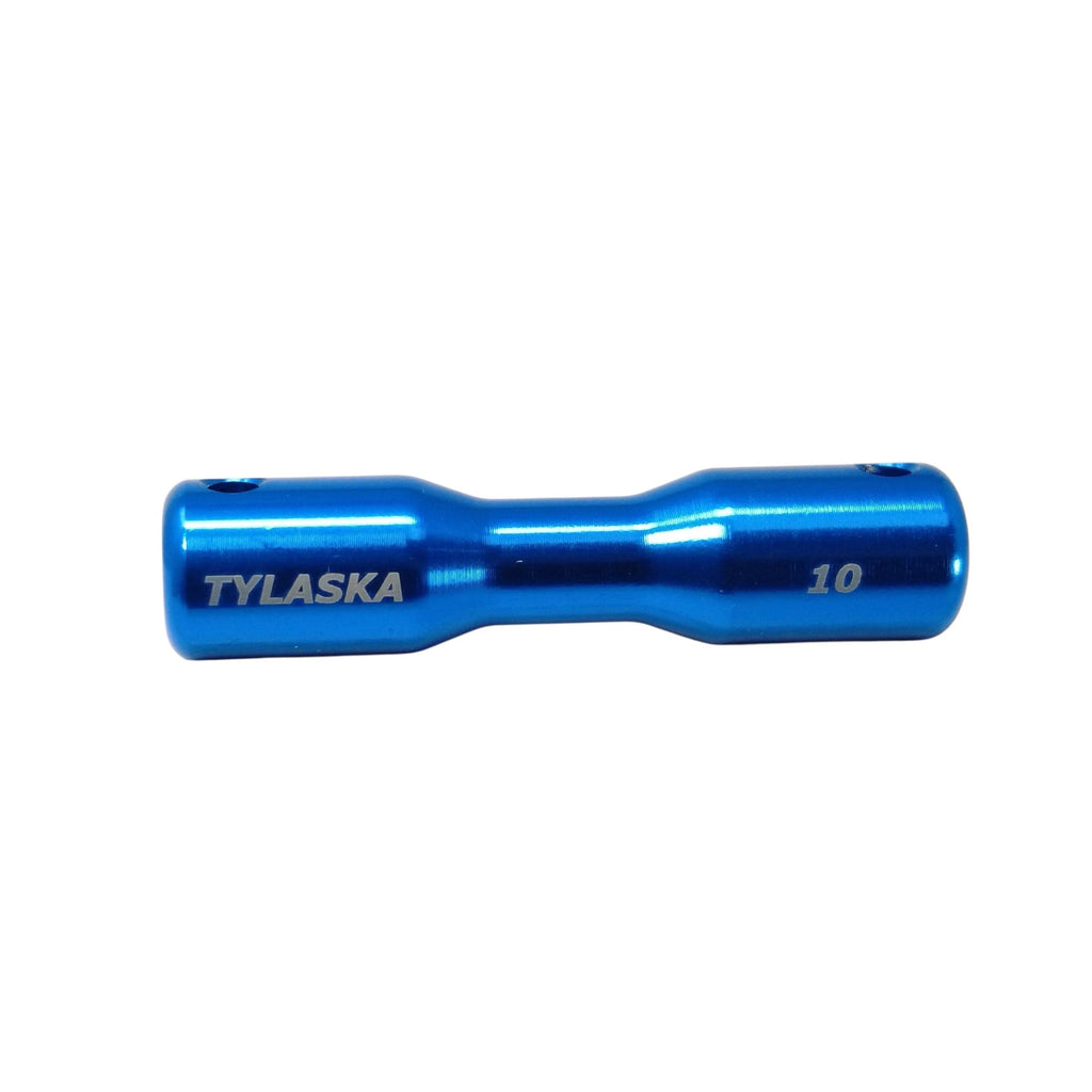 TY2500-10-AL (GREY) — Tylaska Tylaska Dogbone Single Groove 10mm - Grey — Tågvirke - Dogbones