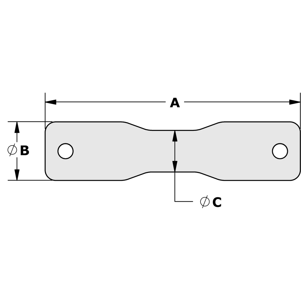 TY2500-10-SS — Tylaska Tylaska Dogbone Single Groove SS 10mm — Tågvirke - Dogbones