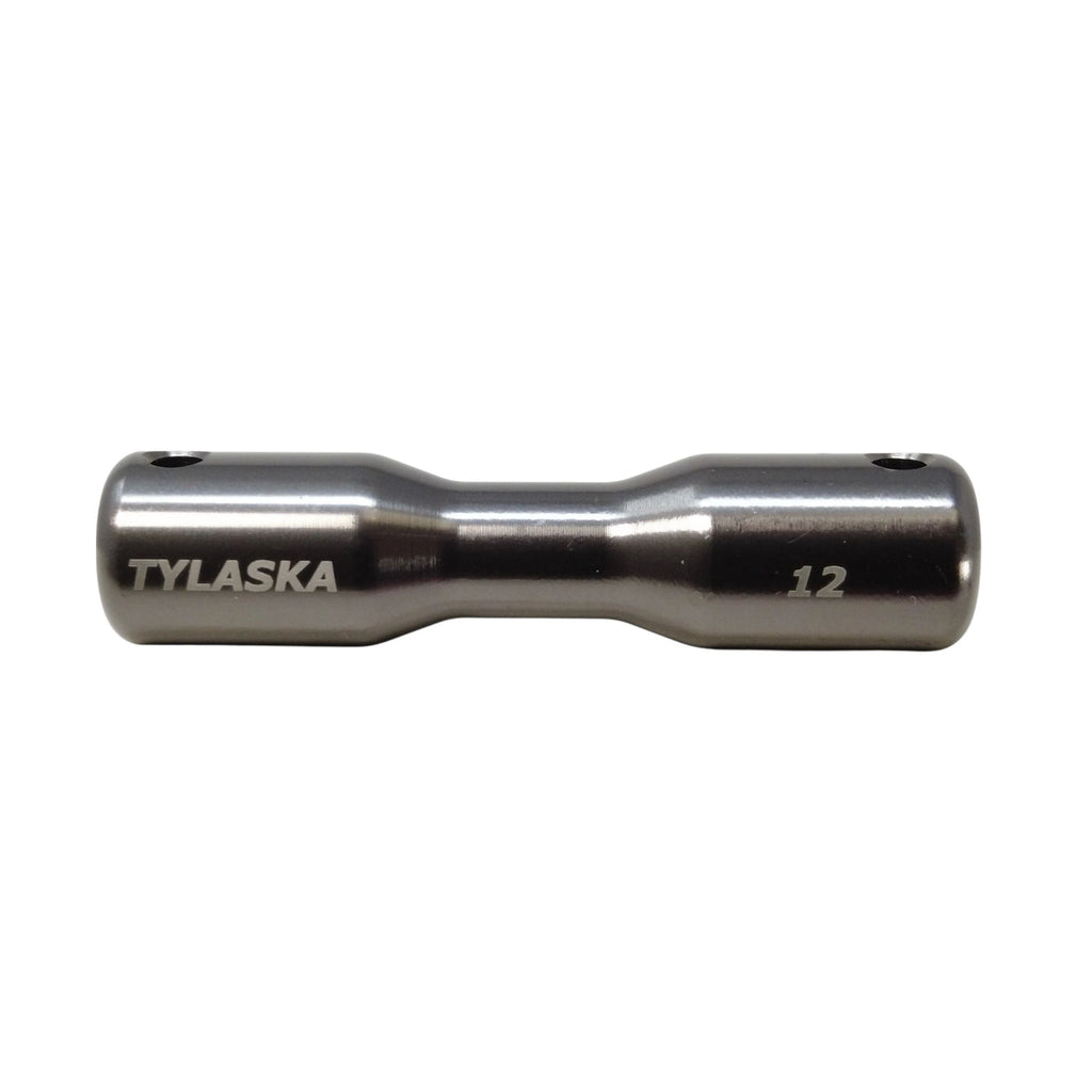 TY2500-12-AL (GREY) — Tylaska Tylaska Dogbone Single Groove 12mm - Grey — Tågvirke - Dogbones