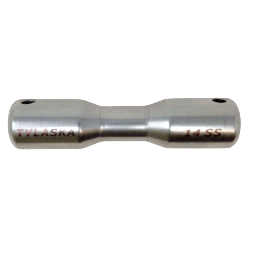 TY2500-14-SS — Tylaska Tylaska Dogbone Single Groove SS 14mm — Tågvirke - Dogbones