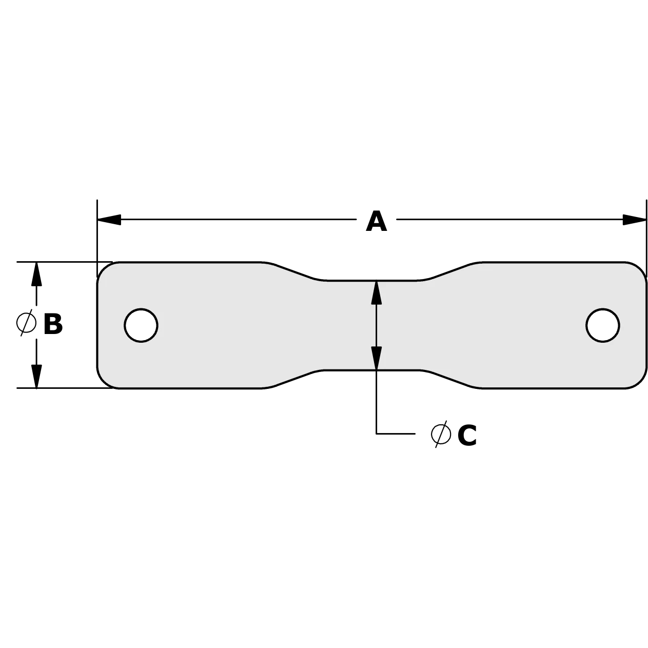 TY2500-14-SS — Tylaska Tylaska Dogbone Single Groove SS 14mm — Tågvirke - Dogbones
