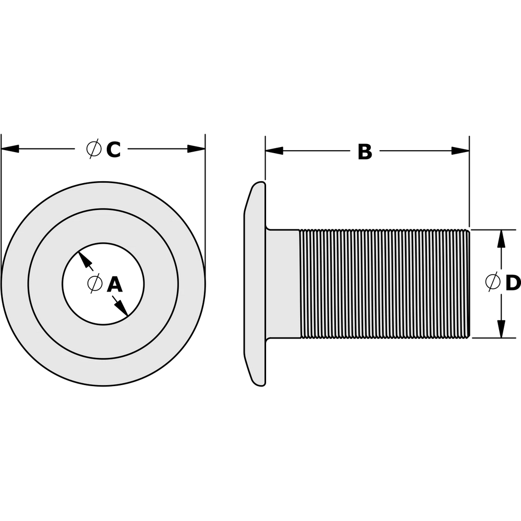 TY2808 — Tylaska Tylaska RB8-S Single Rope Bushing — Däcksutrustning - Linlöpare