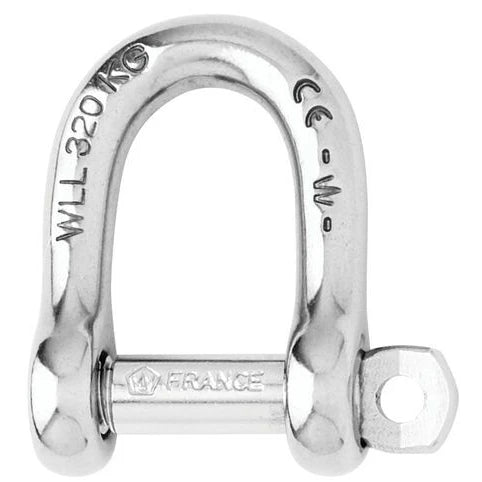 W-1205 — Wichard 10mm Straight D Shackle Standard — Tågvirke - Schacklar