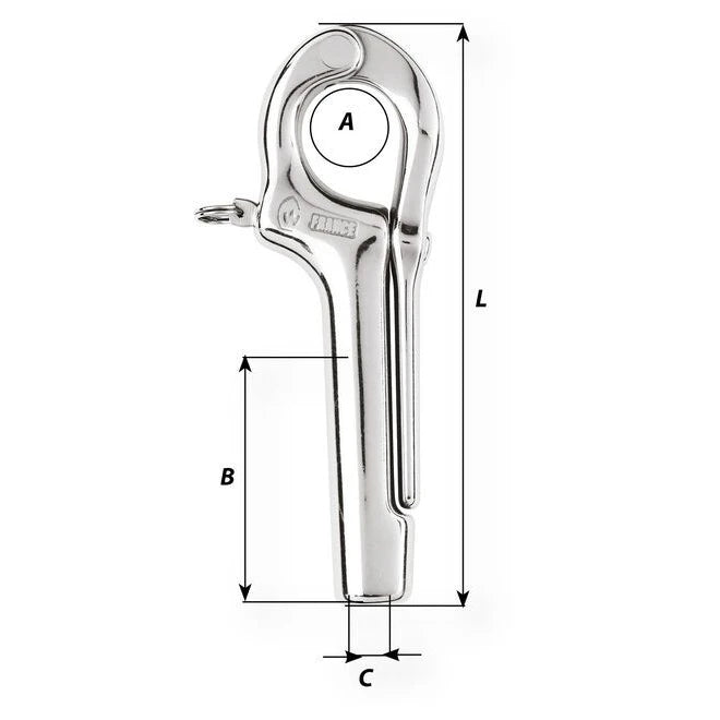 W-12836 — Wichard Pelican hook M12X176mm — Tågvirke - Schacklar