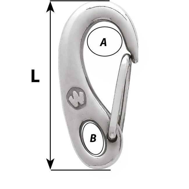 W-2480 — Wichard 50mm Snap Hook — Tågvirke - Hakar