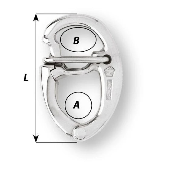 W-2575 — Wichard 70mm Quick Release Tack snap shackle — Tågvirke - Hakar
