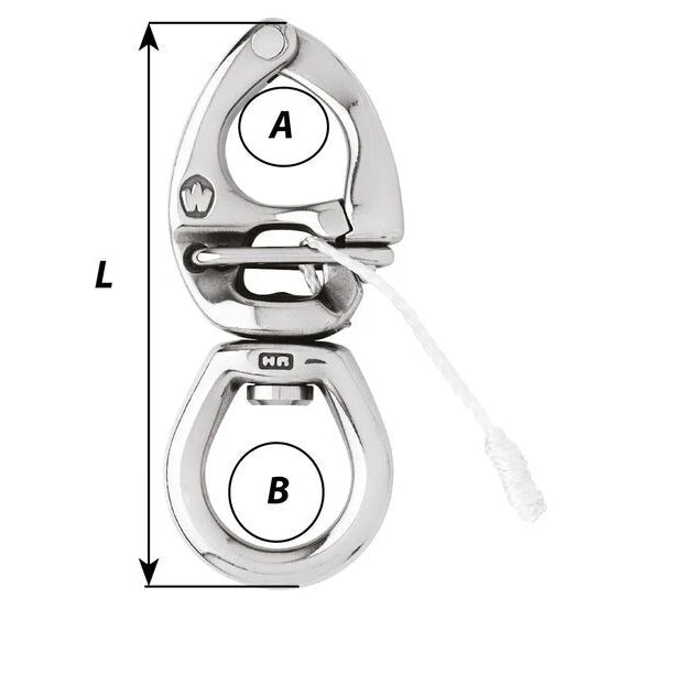 W-2775 — Wichard 110mm Quick release snap shackles Large bail — Tågvirke - Schacklar