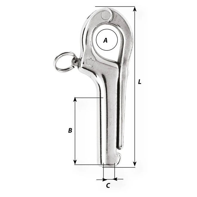 W-2831 — Wichard 100mm Pelican Lifeline Hook M8*125 — Mast och Rigg - Terminaler & Ändstycken