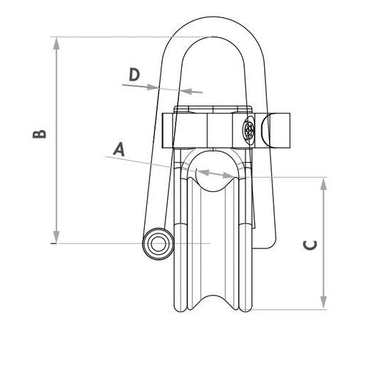 W-36010 — Wichard Soft snatch block - 10 mm rope size — Däcksutrustning - Block