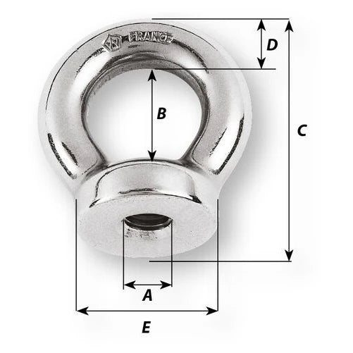 W-6368 — Wichard Eye Nut M16 X 200 — Däcksutrustning - Padeyes