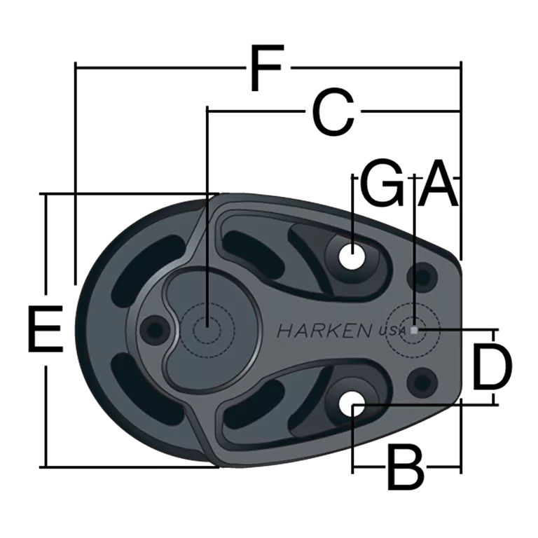 Harken Black Magic 75mm Footblock