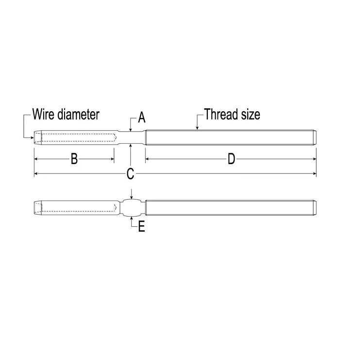 Ronstan Gängterminal 1/2”-7mm